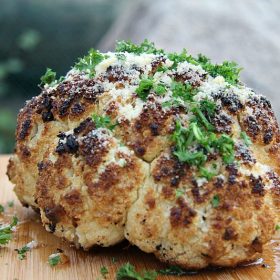 whole roasted cauliflower