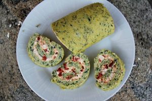 zucchini roulade with cheese filling
