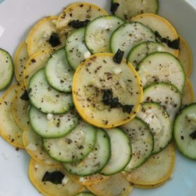 zucchini sliced lemon salad