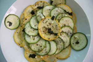 zucchini sliced lemon salad