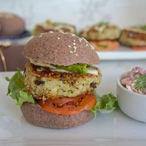 cauliflower falafel burgers