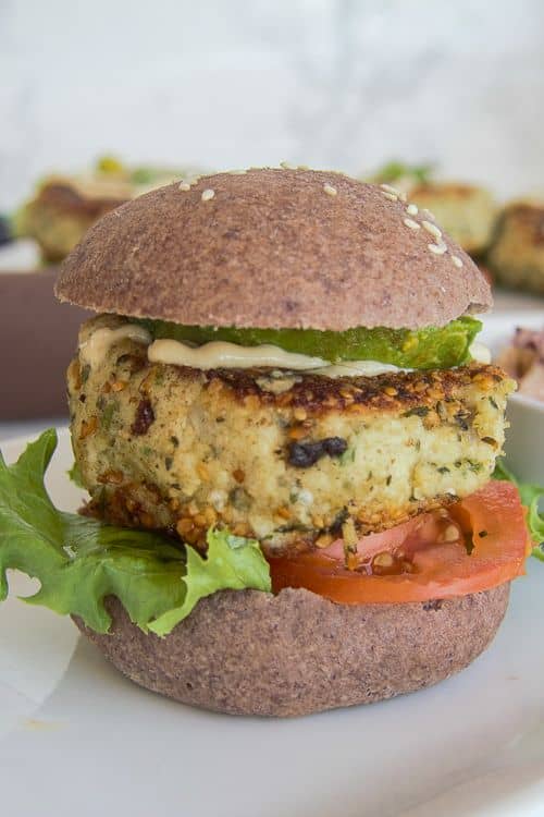 cauliflower falafel burger