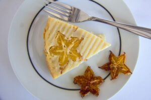 slice of star fruit cake
