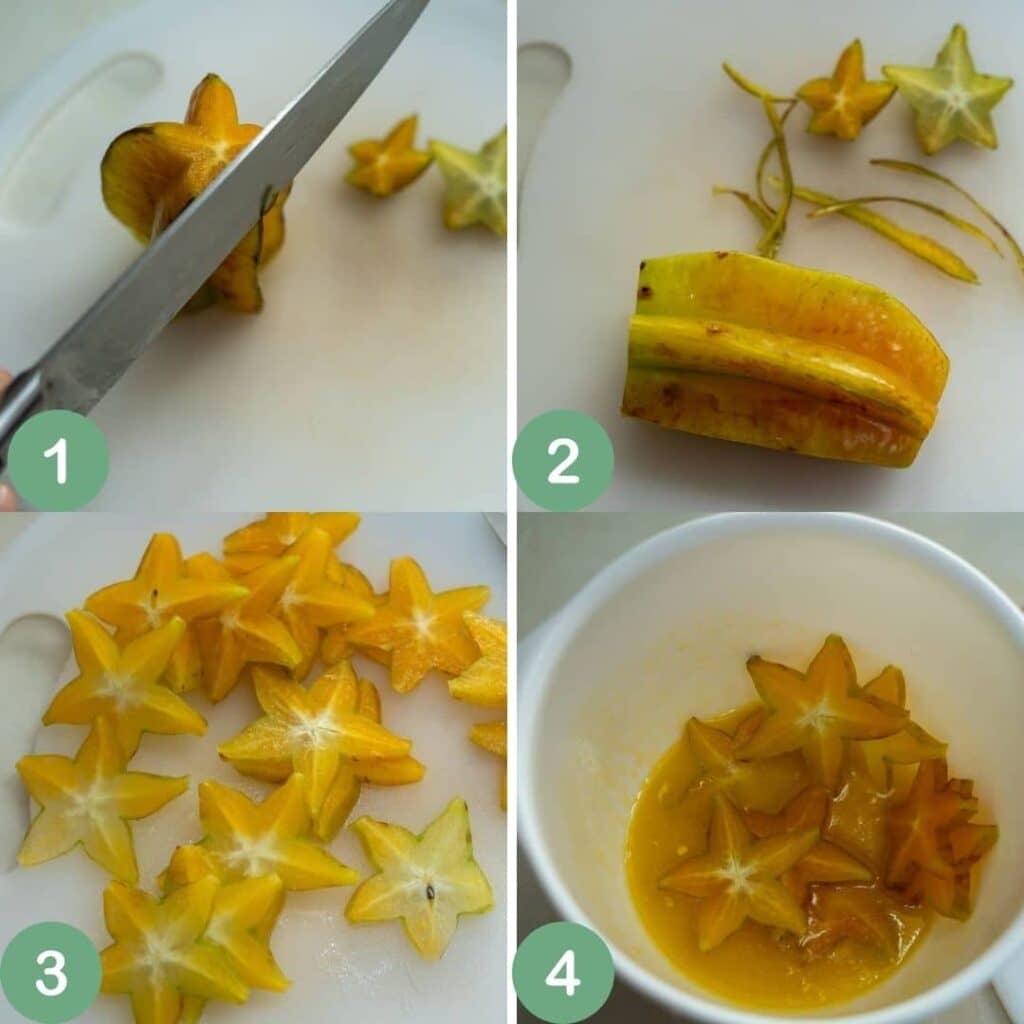 Star Fruit Salad - Keto Low Carb Vegetarian Recipes