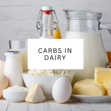 Dairy products with carbs in dairy can significantly impact one's dietary intake.