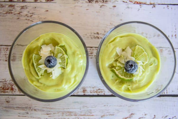 avocado key lime pie in a jar