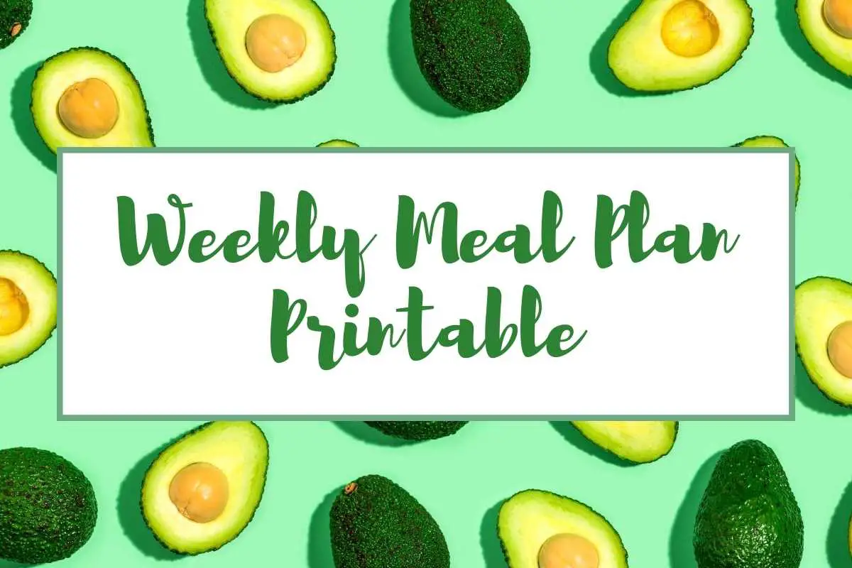 Personal Weekly Meal Planner Keto Low Carb Vegetarian Recipes