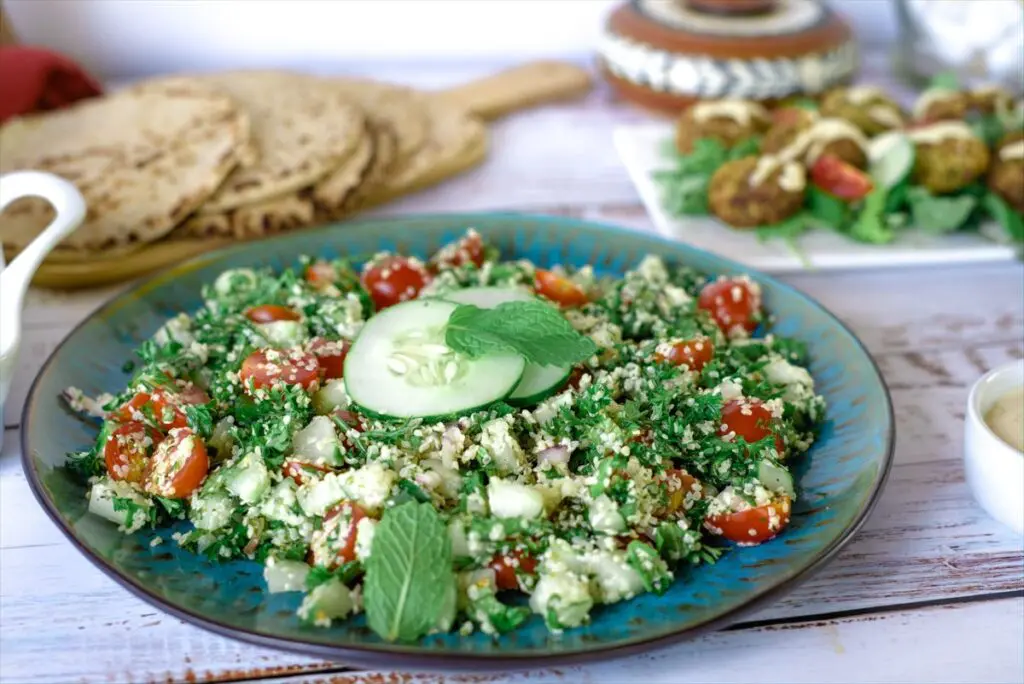 Hemp hearts tabbouleh salad