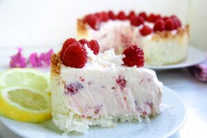 Coconut Raspberry Cheesecake - Keto Low Carb Vegetarian Recipes
