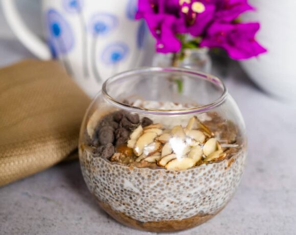 almond joy keto chia pudding