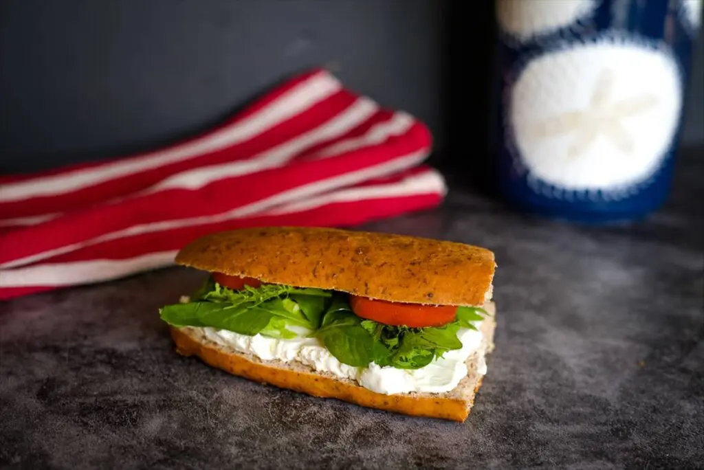 sub sandwich made with flourless keto bread