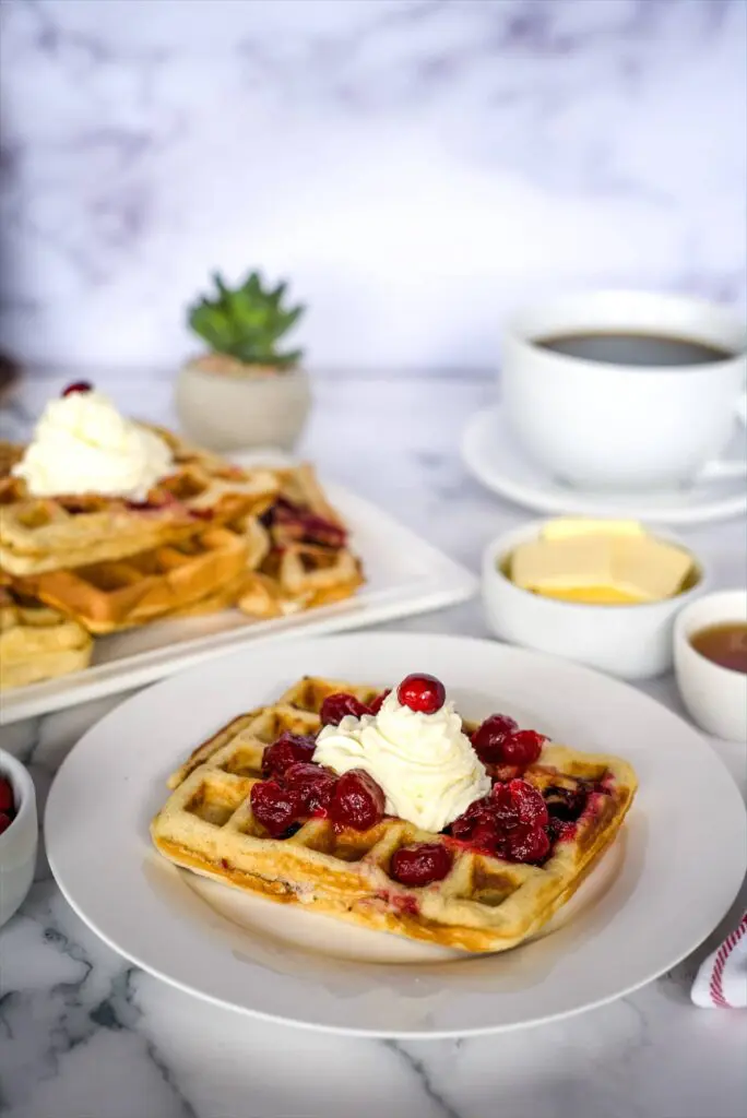 low carb waffles with cranberries