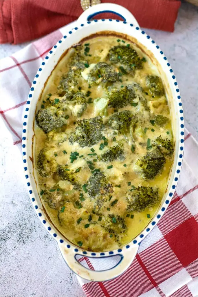 broccoli baked with blue cheese