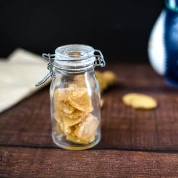 sugar free ginger in a jar