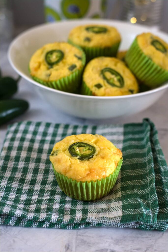 savoury muffins with jalapeno slices
