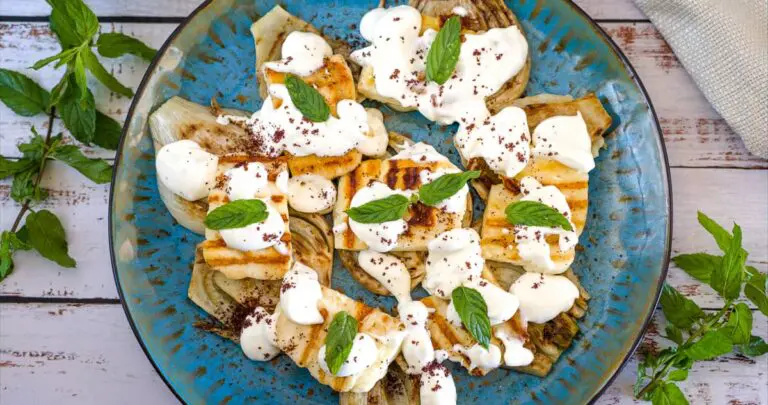 grilled fennel halloumi