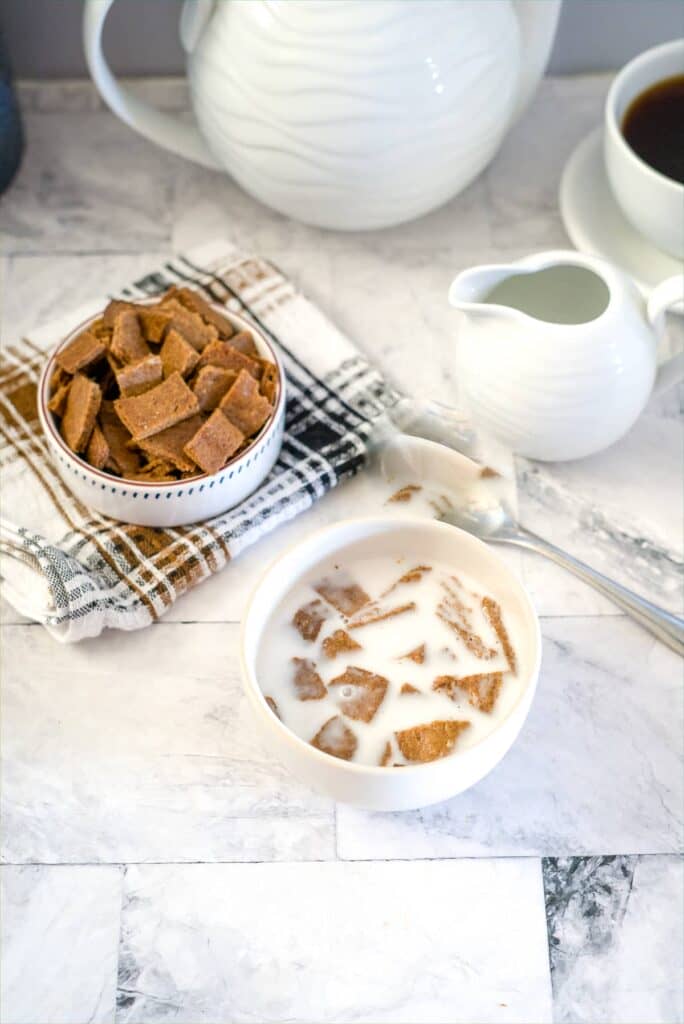 almond butter cereal with milk