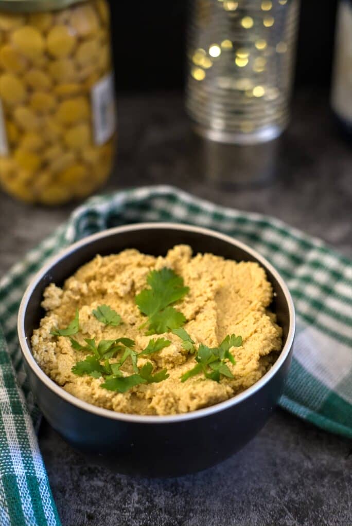 lupini refried beans in a bowl