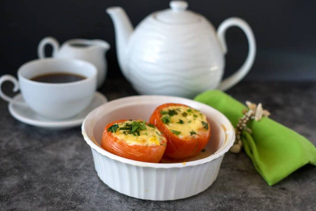 baked tomatoes in a dish