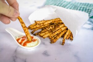 jicama fries with dip