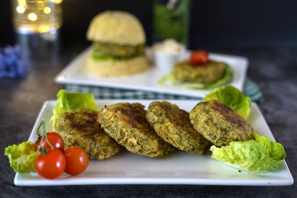 broccoli patties on a plate