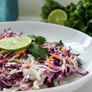 lime cilantro coleslaw