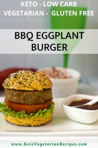 eggplant burger in bun