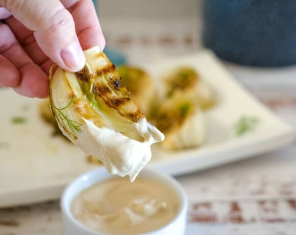 fennel wedge with dip