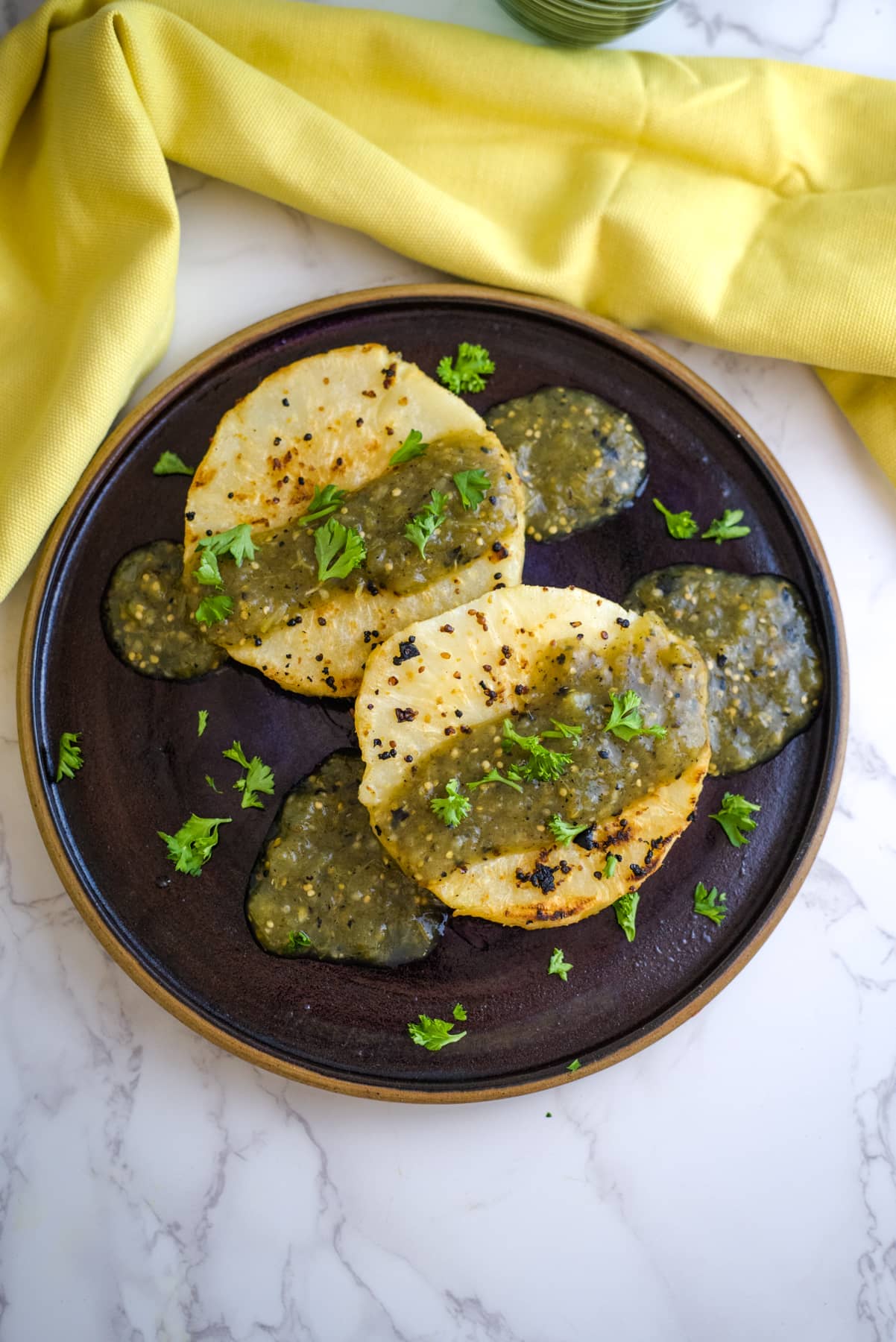 celery root slices