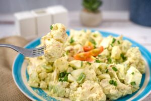 cauliflower salad on a form
