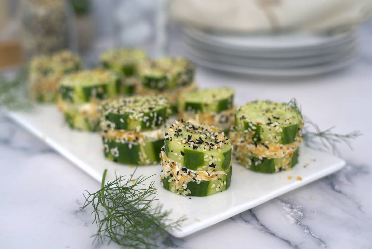 Everything Keto Cucumber Snacks - Keto & Low Carb Vegetarian Recipes