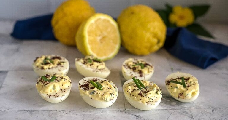 lemon devilled eggs