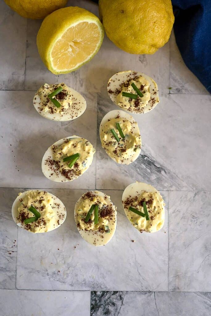 devilled eggs with lemon