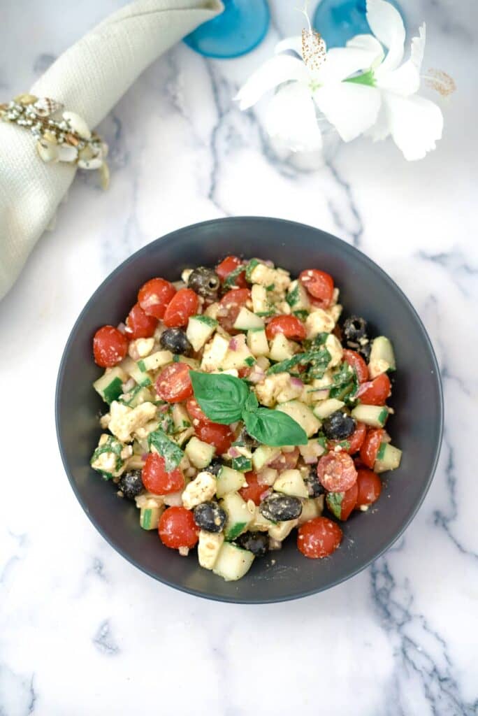 cucumber tomato feta salad