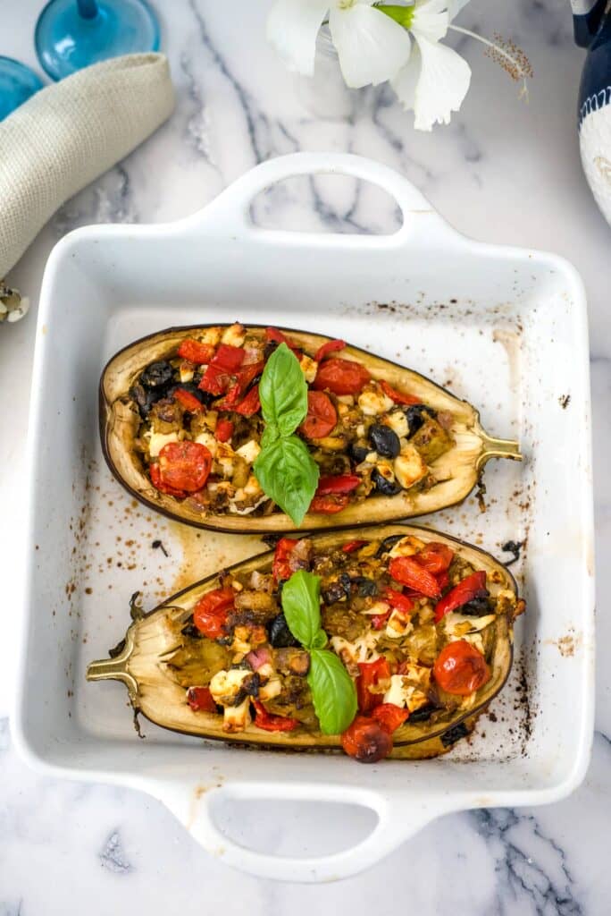 greek stuffed eggplant