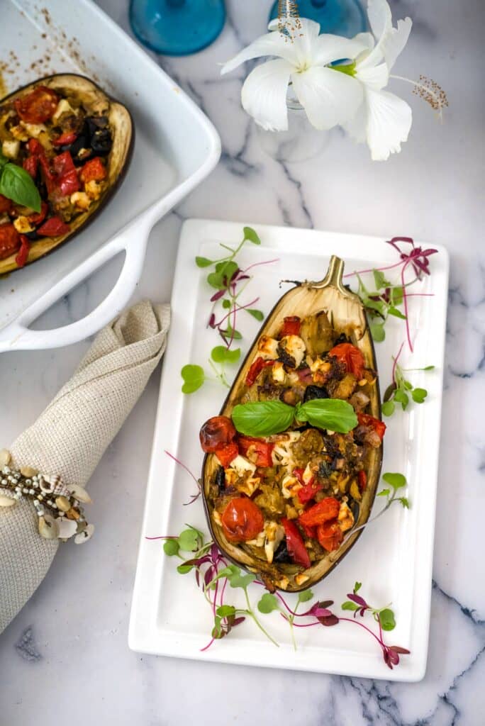 greek stuffed eggplant