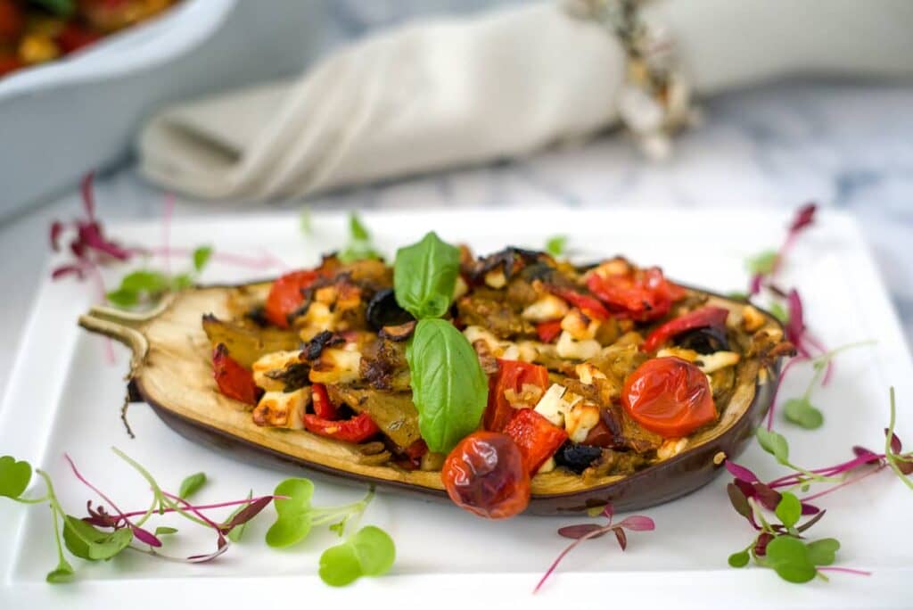 stuffed greek eggplant