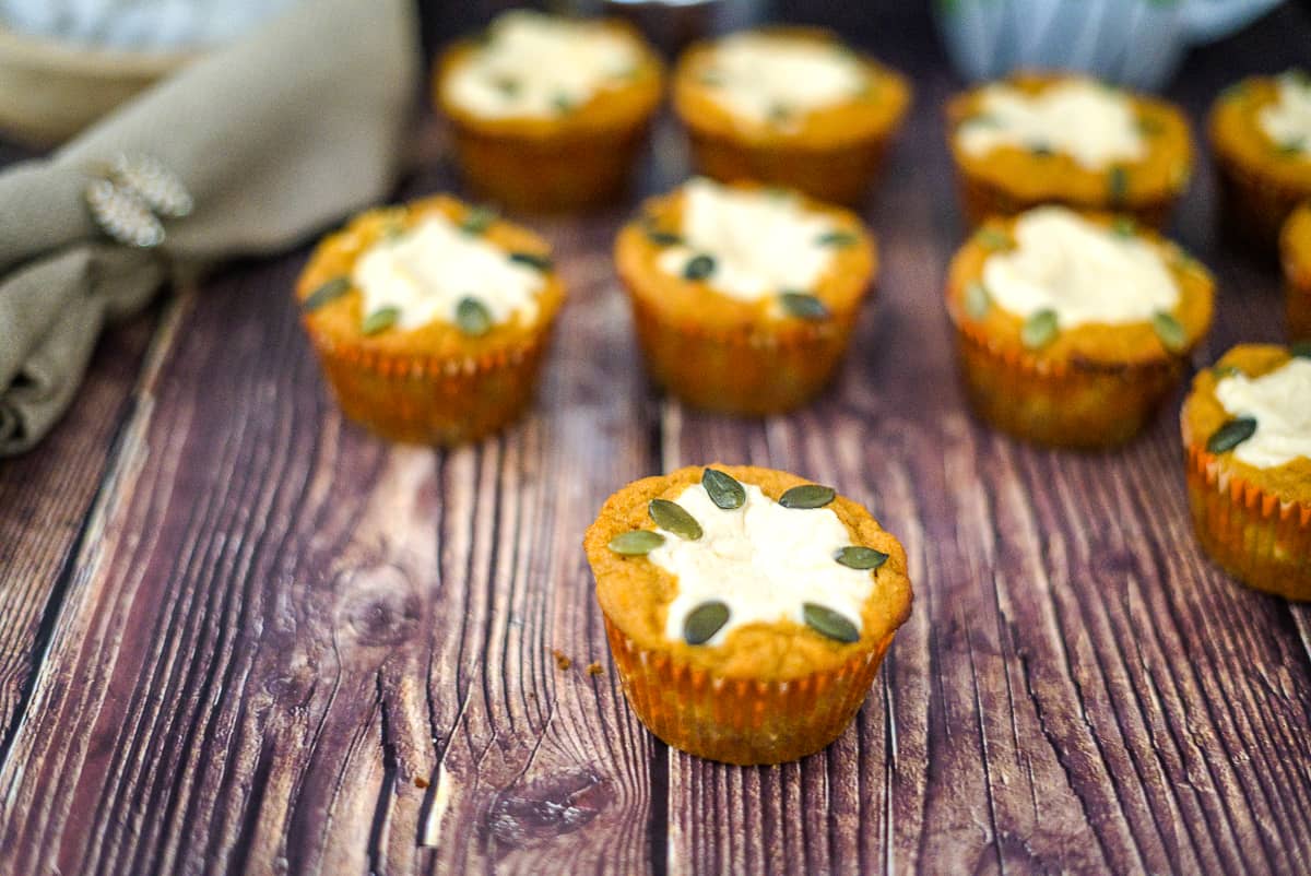 Keto Pumpkin Cheesecake Muffins - Keto & Low Carb Vegetarian Recipes