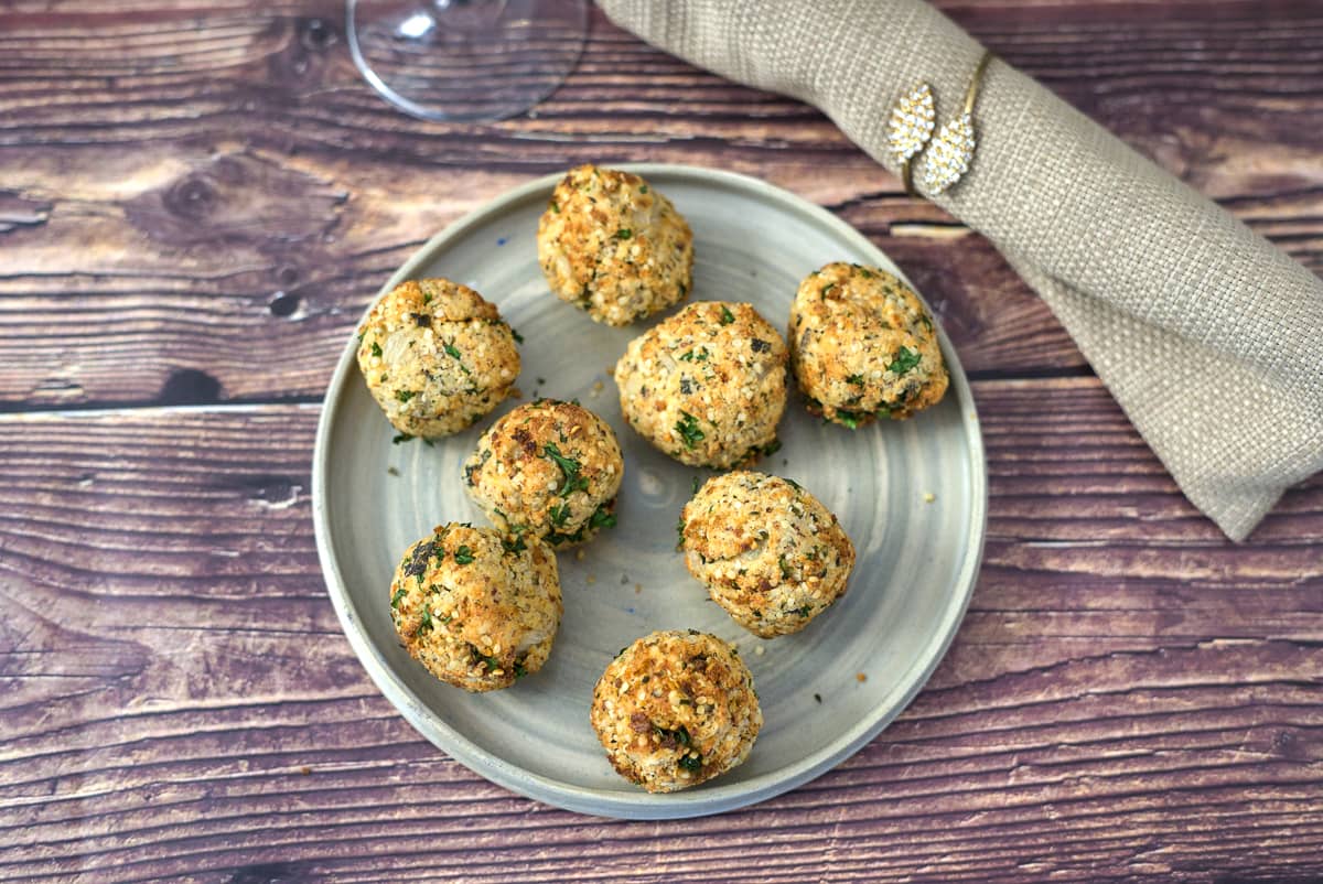 Vegetarian Air Fryer Stuffing Balls - Keto & Low Carb Vegetarian Recipes