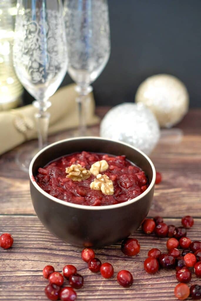 Low Carb Cranberry Walnut Sauce - Keto &amp; Low Carb Vegetarian Recipes