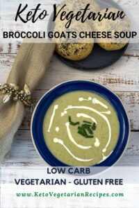 Keto vegetarian broccoli goat soup.