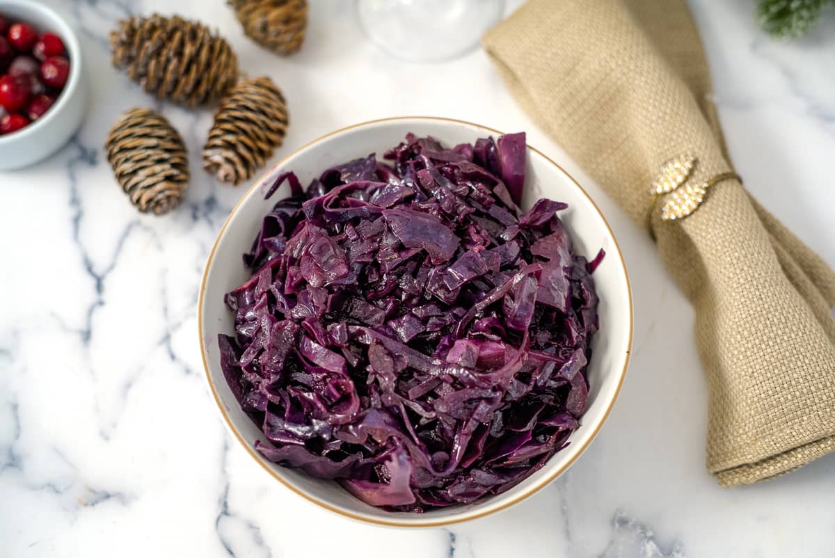 Festive Red Cabbage - Keto & Low Carb Vegetarian Recipes