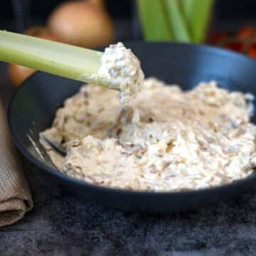 french onion dip with celery