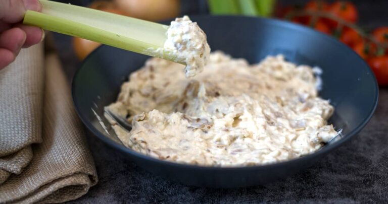 french onion dip with celery