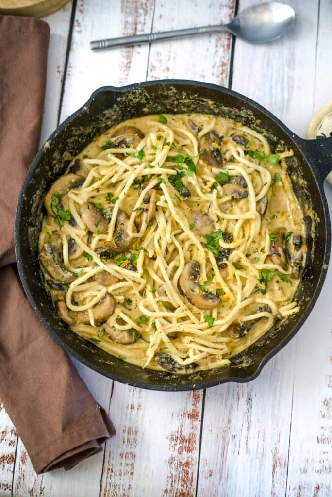 mushroom stroganoff keto vegan