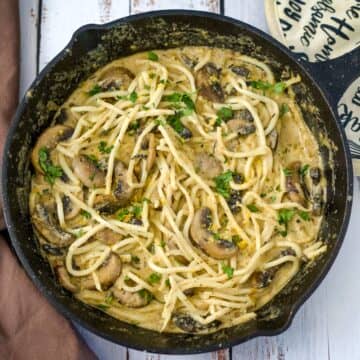 vegan mushroom stroganoff