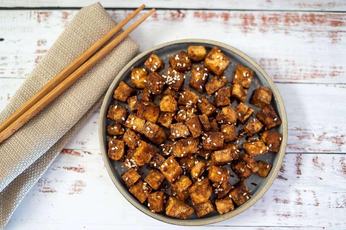 Air Fryer Crispy Tofu - Keto & Low Carb Vegetarian Recipes