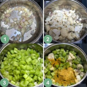 celery soup process