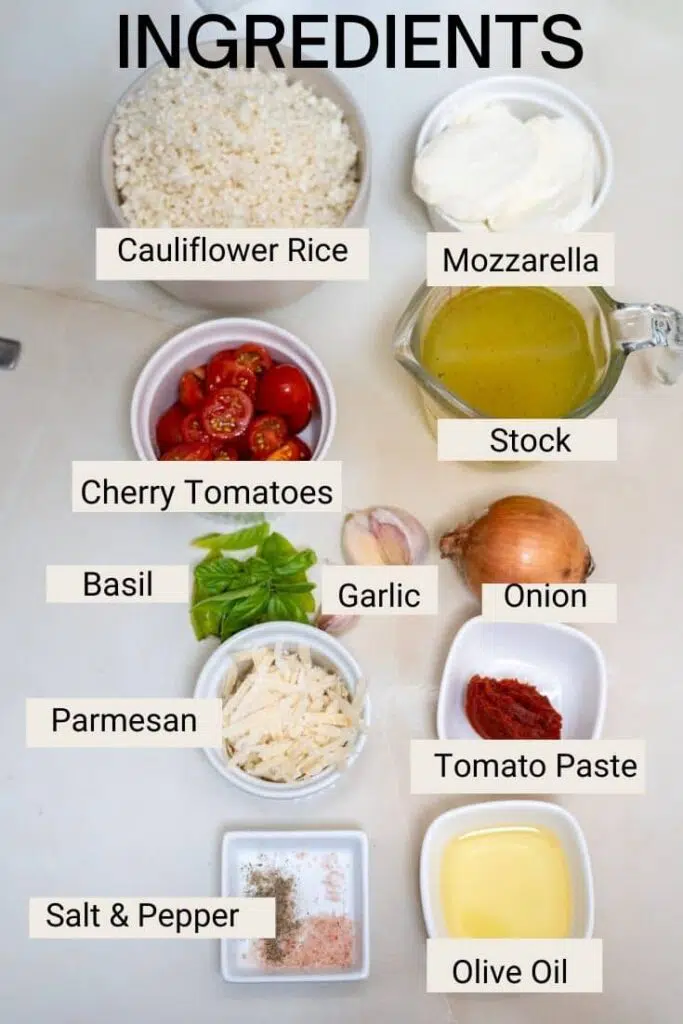 ingredients for cauliflower risotto