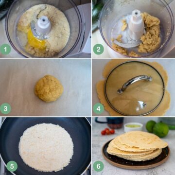 How to make keto corn tortillas using almond flour.